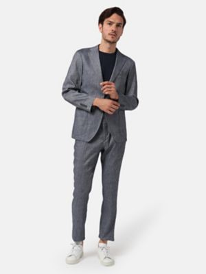 ＜Aquascutum (Men)＞リネンモダールデニム調ストレッチジャケット（２２００２０７１０２）