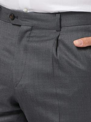バーズアイ調メッシュドレスパンツ（１タック）（２２００２４３１０３）