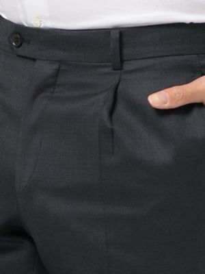 バーズアイ調メッシュドレスパンツ（１タック）（２２００２４３１０３）