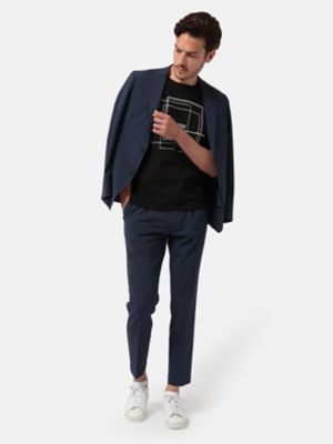 ＜Aquascutum (Men)＞ストレッチハウンドトゥースパンツ（セットアップ対応）（２２００２４４１３０）