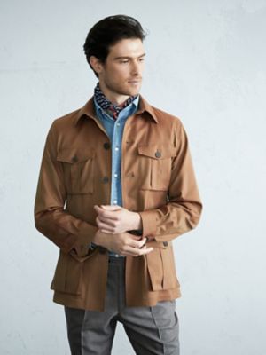 ＜Aquascutum (Men)＞ベルテッドサファリジャケット（２２０２２１２０１３）