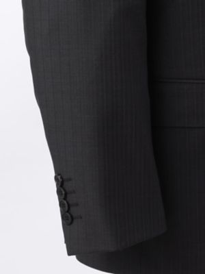 アクアスキュータム　セットアップスーツ　グレー　ストライプ　総裏地　美品 グレーストライプスーツ（2202400805） | Aquascutum (Men