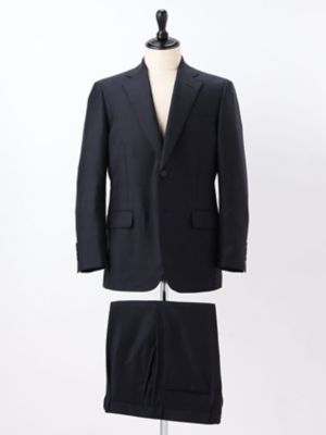 ＜Aquascutum (Men)＞ネイビーシャドーチェックスーツ（２２０２４００９０１）