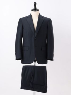 ＜Aquascutum (Men)＞ネイビーオルタネイトストライプスーツ（２２０２４００９０２）