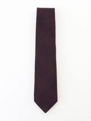 ＜Aquascutum (Men)＞ウール混グレンチェックネクタイ（２２０２４８０００９）