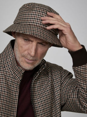 ＜Aquascutum (Men)＞Ｗｏｏｌ　Ｃｌｕｂ　Ｃｈｅｃｋ　　　ＨＡＴ（２２０３４９１１０２）