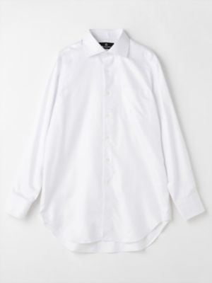 ＜Aquascutum (Men)＞ヘビーツイル　ワイドカラーシャツ（２２０３５２１２０２）