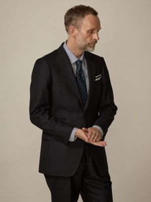 Aquascutum (Men)/アクアスキュータム 【ＵＫ　Ｔｒａｄｉｔｉｏｎａｌ】Ｎａｖｙ　Ｈｅｒｒｉｎｇｂｏｎｅ　Ｓｕｉｔ（２２０４４００１６１）