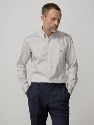 ＜Aquascutum (Men)＞Ｗｉｎｄｏｗ　Ｐａｎｅ　Ｓｈｉｒｔ（２２０４４２５００３）