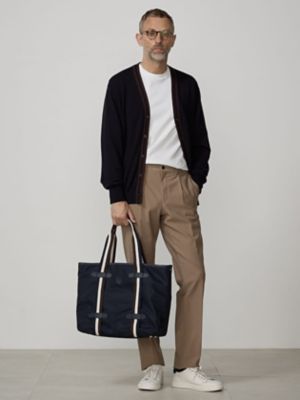 ＜Aquascutum (Men)＞Ｎａｖｙ　Ｔｏｔｅ　Ｂａｇ（２２０４４８１００１）