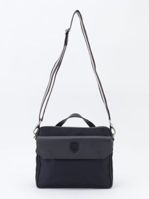 ＜Aquascutum (Men)＞Ｎａｖｙ　Ｓｈｏｕｌｄｅｒ　Ｂａｇ（２２０４４８１１０１）