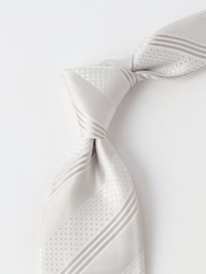 フォーマル シルバーストライプタイ（2204580038