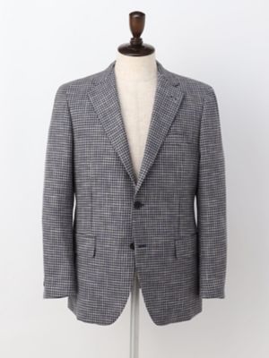 ＜Aquascutum (Men)＞Ｗｏｏｌ　Ｓｉｌｋ　　Ｈｏｕｎｄｓｔｏｏｔｈ　Ｊａｃｋｅｔ（２２０５２０４９３２）