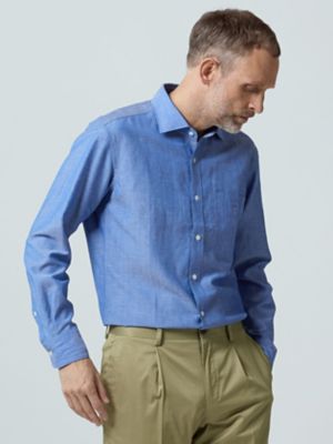 Ｗｏｏｌ　Ｌｉｎｅｎ　Ｃｈａｍｂｒａｙ　Ｓｈｉｒｔ（２２０５２２５０１２）