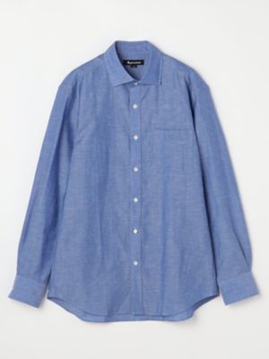 Ｗｏｏｌ　Ｌｉｎｅｎ　Ｃｈａｍｂｒａｙ　Ｓｈｉｒｔ（２２０５２２５０１２）