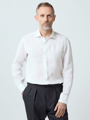 ＜Aquascutum (Men)＞【ＵＫ　Ｔｒａｄｉｔｉｏｎａｌ】Ｉｒｉｓｈ　Ｌｉｎｅｎ　Ｓｈｉｒｔ（２２０５２２５０１８）