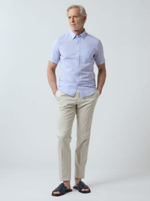 Cotton Linen Chambray Short Sleeve