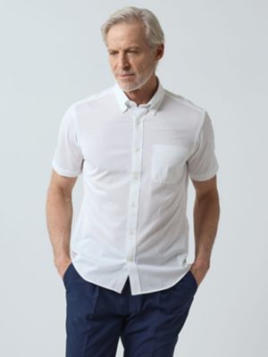＜Aquascutum (Men)＞Ｓｕｍｍｅｒ　ＴＥＣ．３　Ｃｏｏｌ　Ｋｎｉｔ　Ｓｈｏｒｔ　Ｓｌｅｅｖｅ　Ｓｈｉｒ（２２０５２２６０３０）