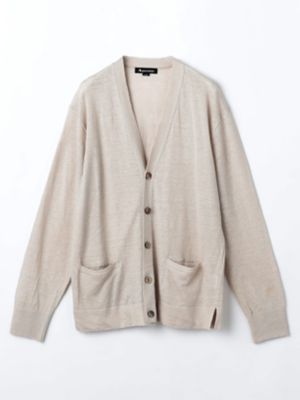 【タグ付き】Aquascutum ウール Vネックカーディガン 羽織 S Linen Cotton Cardigan（2205260003