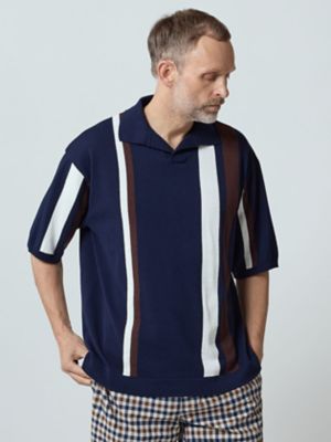 ＜Aquascutum (Men)＞ＡＱ　Ｓｔｒｉｐｅ　Ｓｋｉｐｐｅｒ　Ｋｎｉｔ　Ｐｏｌｏ（２２０５２６０００５）