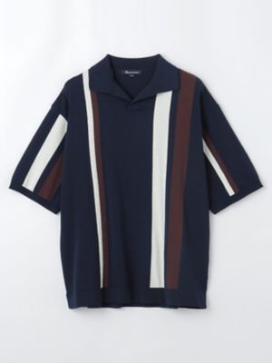 AQ Stripe Skipper Knit Polo