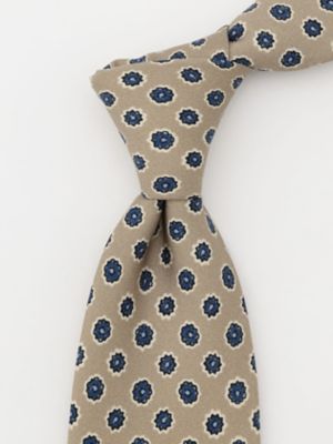 新品　アクアスキュータム　ネクタイ　小紋柄　28C　オフホワイト　8.0㎝ アクアスキュータム（AQUASCUTUM）/【ネクタイ】アクアスキュータム