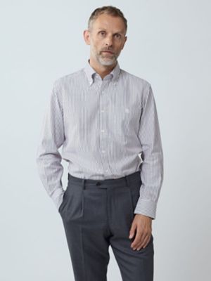 Aquascutum (Men)/アクアスキュータム Dobby Stripe Shirt(2205425001) 28_モーブ トップス【三越伊勢丹/公式】