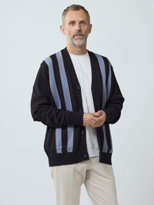 Aquascutum (Men)/アクアスキュータム Banker-stripe Cardigan(2205460204) 99_クロ トップス【三越伊勢丹/公式】