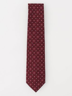 美品　BORRELLI シルク100% ネクタイ バーガンディ　赤　ペイズリー フォーマルレッドペイズリー100%シルクネクタイ | Classy Men