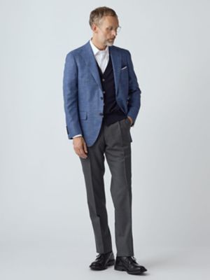 Wool Silk Linen Hopsack Jacket