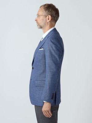 Wool Silk Linen Hopsack Jacket