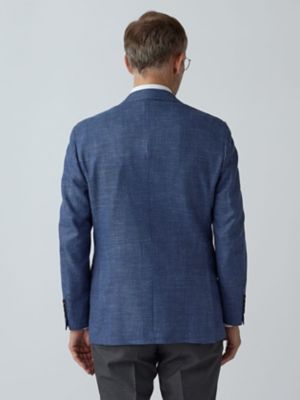 Wool Silk Linen Hopsack Jacket
