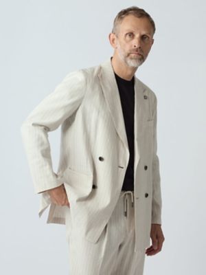 Aquascutum (Men)/アクアスキュータム ＴＥＣ．３　Ｐｅｎｃｉｌ　Ｓｔｒｉｐｅ　Ｄｏｕｂｌｅ－Ｂｒｅａｓｔｅｄ　Ｊａｃｋｅｔ（２２０６２０７０２５）