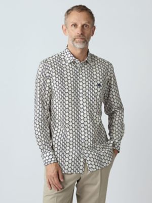 ＜Aquascutum (Men)＞Ｈｏｎｅｙｃｏｍｂ　Ｐｒｉｎｔ　Ｓｈｉｒｔ（２２０６２２５００６）