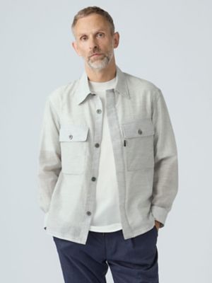 akページ　グレーシャツ ベージュシャツ ホワイトジャケット Light Shirt Jacket（2206425025