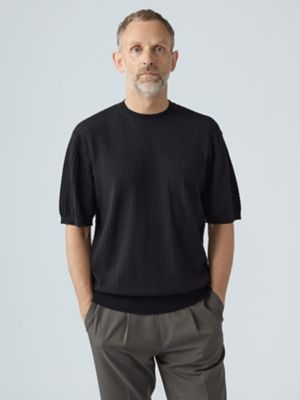 アクアスキュータム ノーカラージャケット リネン混 黒 L 超軽量 2023✨ アクアスキュータム ノーカラージャケット リネン混 黒 L 超軽量 2023