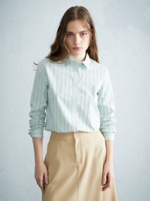 ＜Aquascutum (Women)＞マルチストライプシャツ（５００３２２０００２）