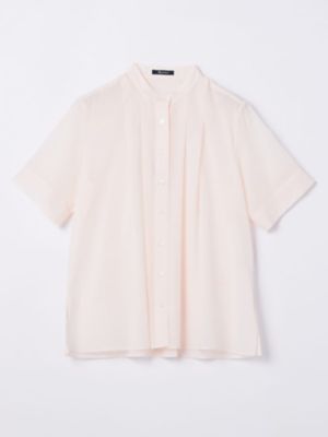 ＜Aquascutum (Women)＞コットンボイル　スタンドカラータックシャツ（５００３２２０１２４）
