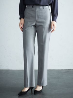 ＜Aquascutum (Women)＞ウールシルク　ストレートパンツ（５００３２４０００６）