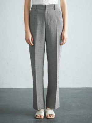 ＜Aquascutum (Women)＞クラブチェックサッカー　ワイドパンツ（５００３２４００１７）
