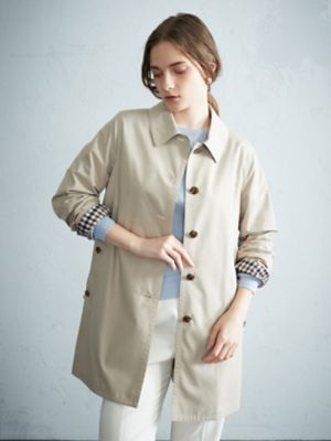 ＜Aquascutum (Women)＞ログラン　ショートステンカラーコート（５００３２５００３９）