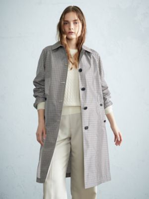 ＜Aquascutum (Women)＞クラブチェックタフタ　ステンカラーコート（５００３２５０４３１）