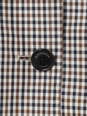 Aquascutum クラブチェックタフタ ステンカラーコート クラブチェックタフタ ステンカラーコート