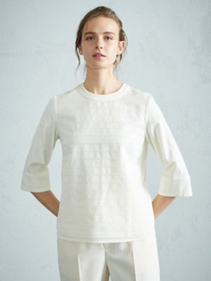 ＜Aquascutum (Women)＞ハシゴレース　カットソー（５００３２７００２０）