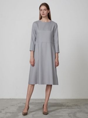 ＜Aquascutum (Women)＞【セットアップ対応】ウールシルクへリンボン　ドレス（５００３４１６０１１）