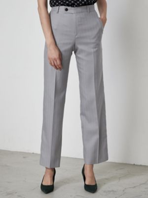 ＜Aquascutum (Women)＞【セットアップ対応】ウールシルクへリンボン　パンツ（５００３４４００１１）