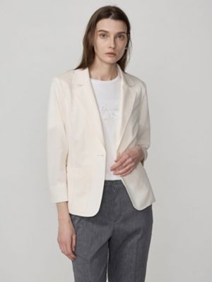 Aquascutum (Women)/アクアスキュータム 【セットアップ対応】ウォッシャブルラミーカノコ　ジャケット（５００４２０４０２０）