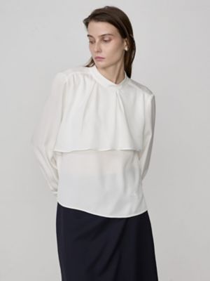＜Aquascutum (Women)＞ダイヤジャカードブラウス（５００４２２０００３）