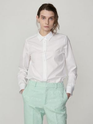 ＜Aquascutum (Women)＞長綿コンパクトホワイトシャツ（５００４２２００１４）