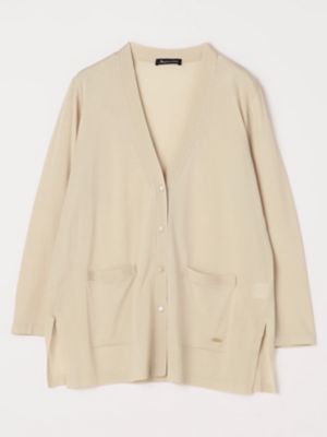 LA7710 アクアスキュータム ウール ロングカーディガン ベージュ